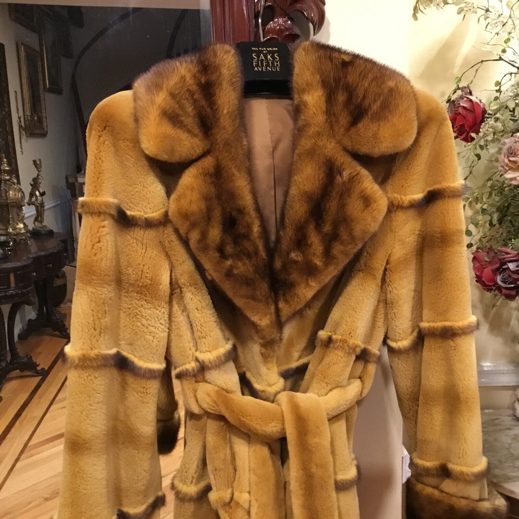 Stunning Whiskey ￼Mink Coat / Jacket SZ S/M Lite and Soft.