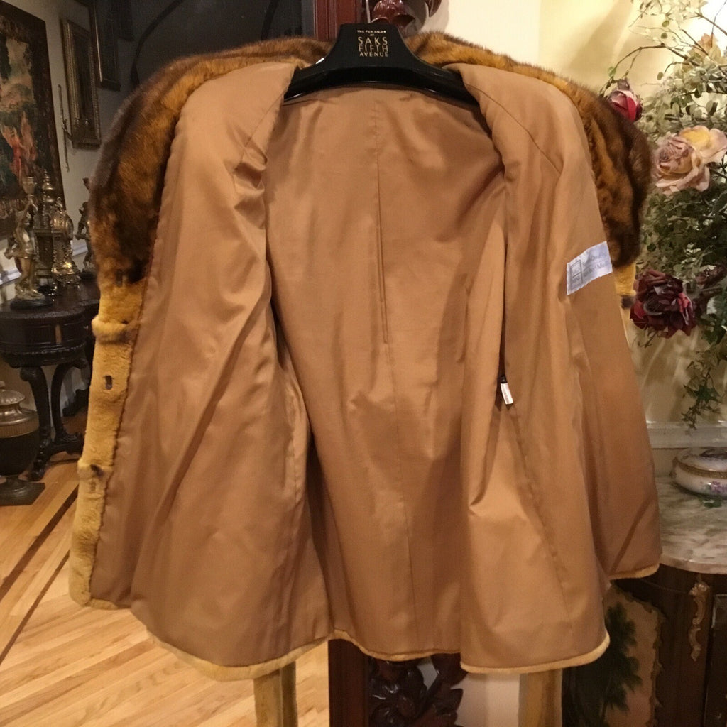 Stunning Whiskey ￼Mink Coat / Jacket SZ S/M Lite and Soft.