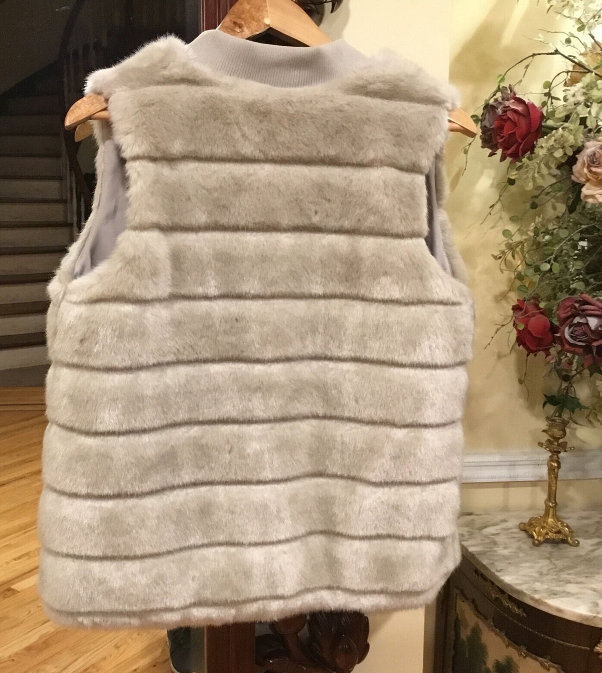 Faux Fur Waistcoat size S