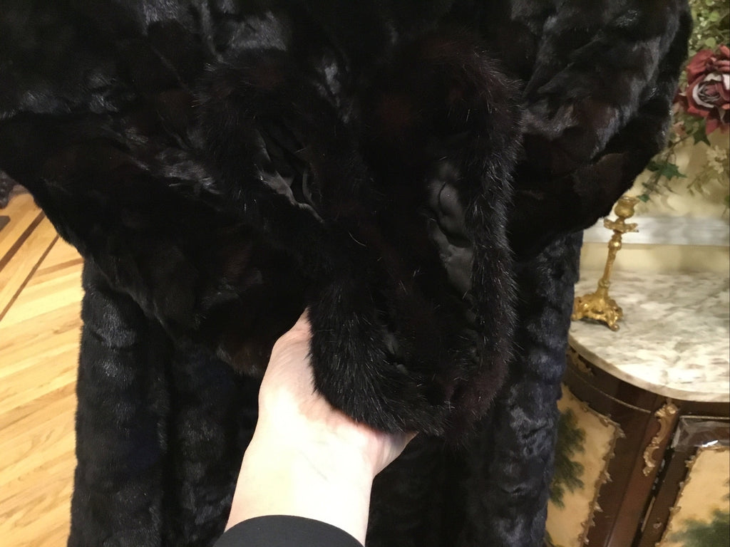 Mink Coat Black Gorgeous ￼- Size M