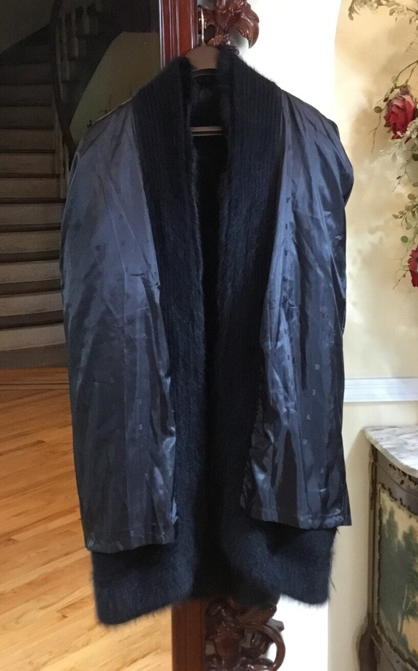 Mink, Angora fur long sweater jacket. Beautiful Jacket.  Sz M