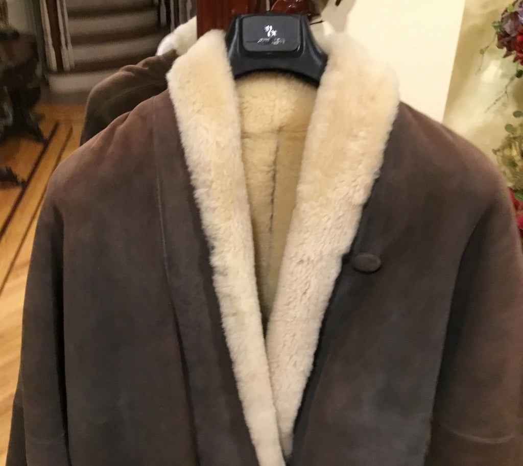 Vintage Sheepskin Shearling Coat M