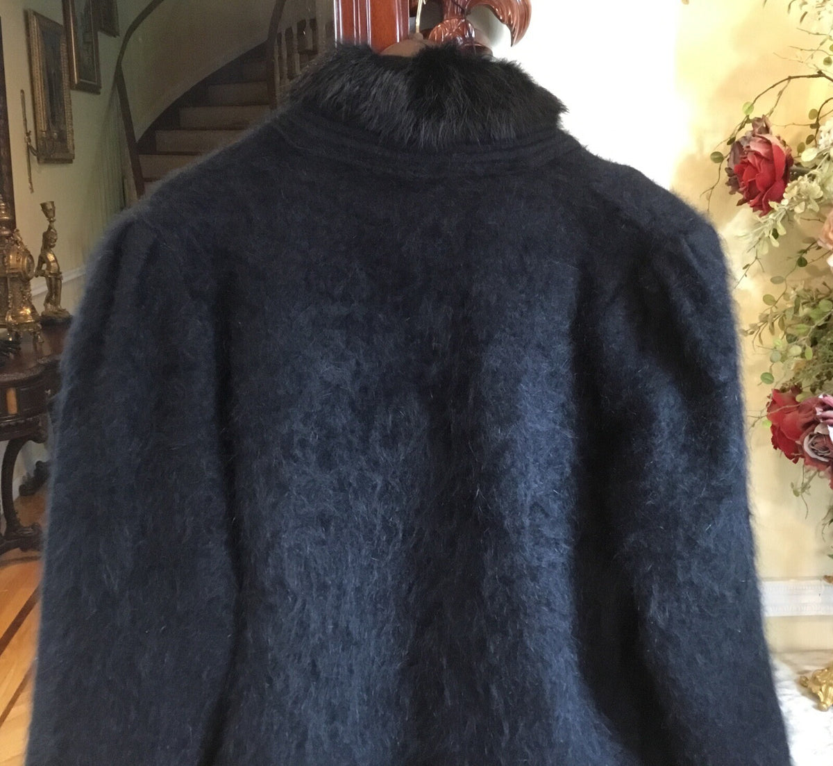 Mink, Angora fur long sweater jacket. Beautiful Jacket.  Sz M