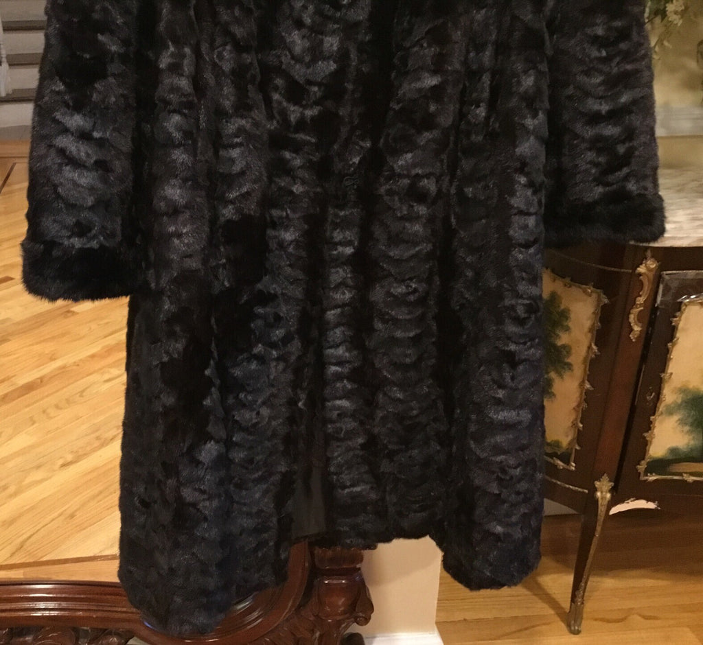 Mink Coat Black Gorgeous ￼- Size M