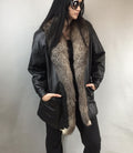 Leather￼ ￼And Fox  Coat  Coat Sz  M