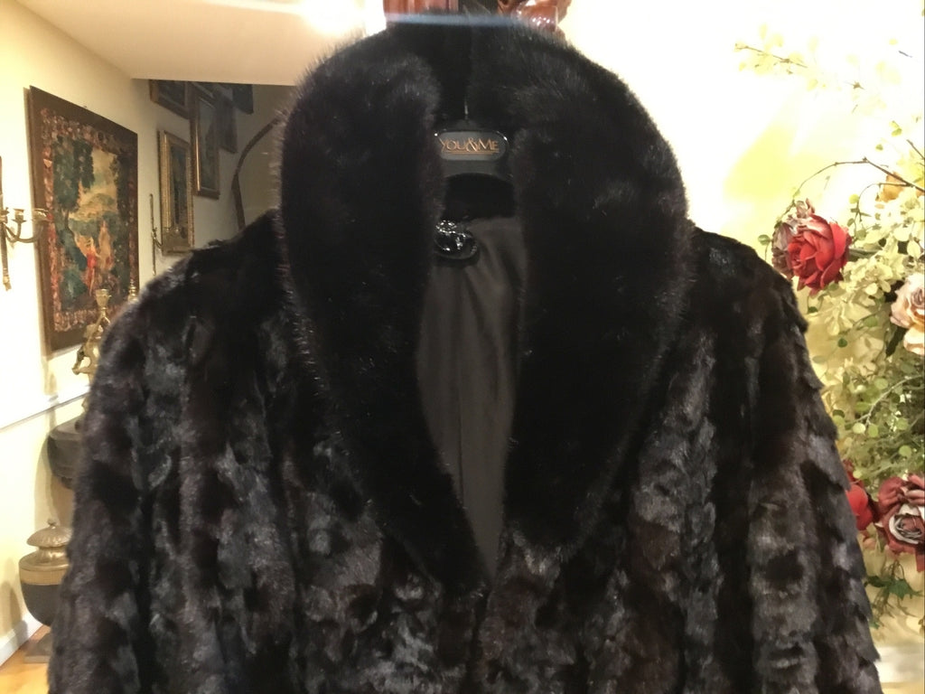 Mink Coat Black Gorgeous ￼- Size M