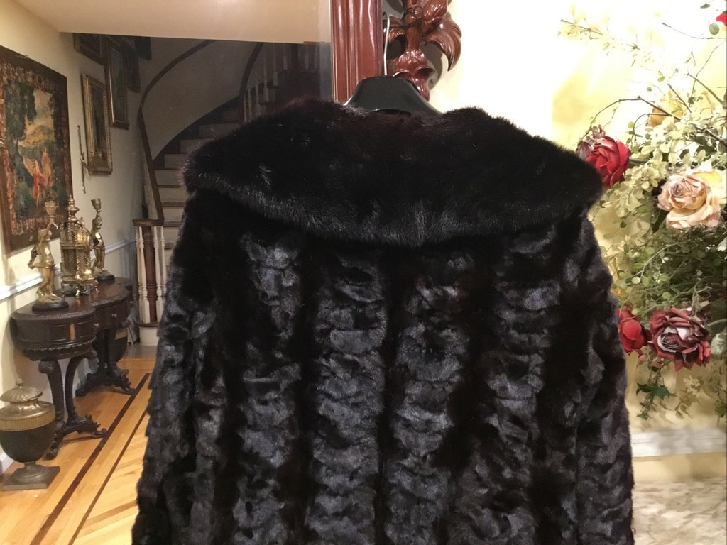 Mink Coat Black Gorgeous ￼- Size M