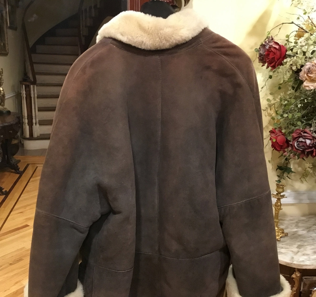 Vintage Sheepskin Shearling Coat M