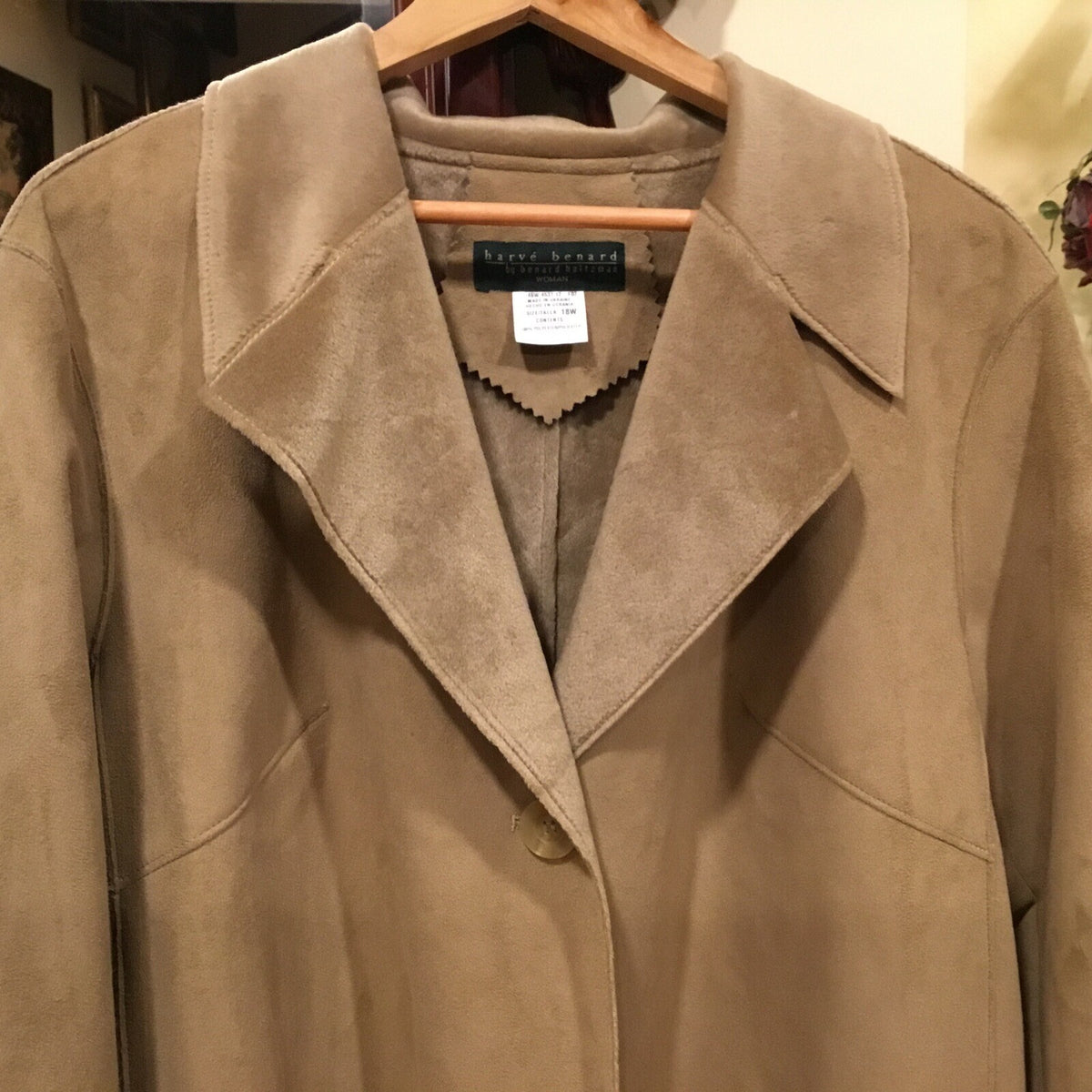 ￼COAT FAUX  SUEDE SZ 18 W