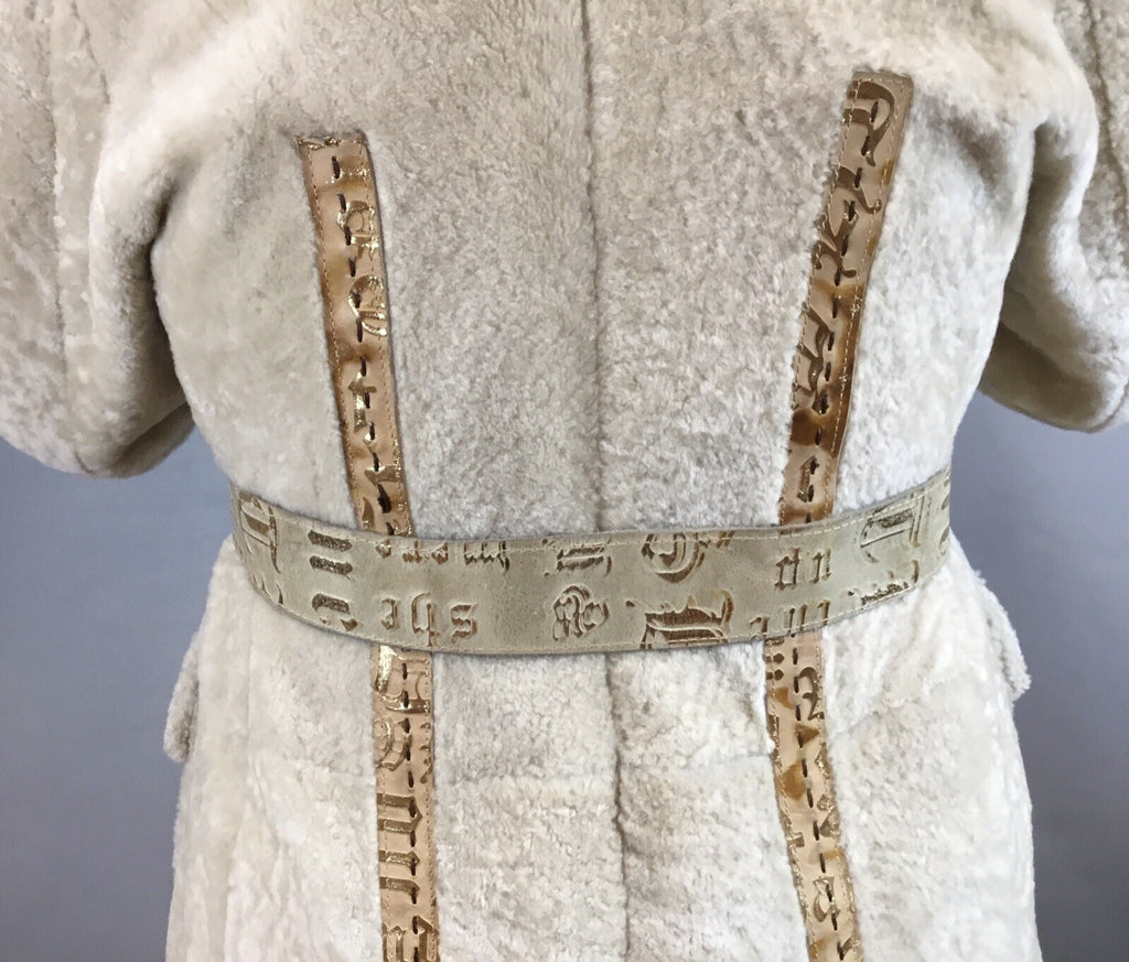 Parterrez, Italy, Persian Lamb/ Chinchilla Mix Fur/ Genuine Leather Coat Size M