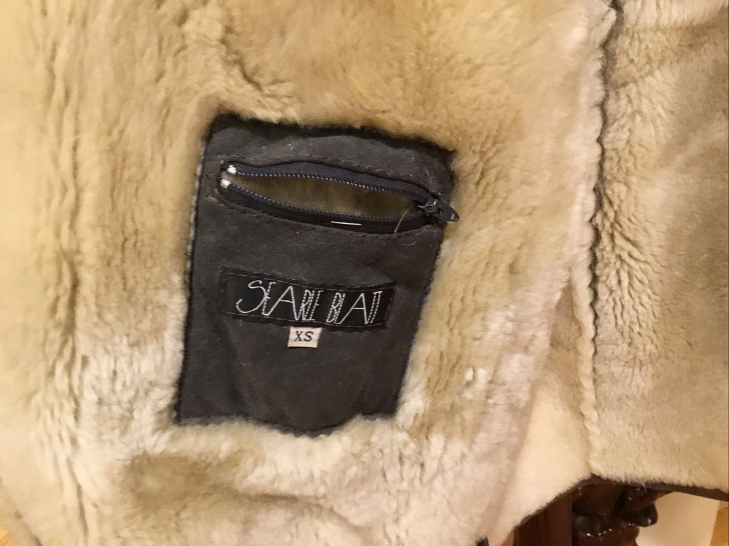 Vintage Sheepskin Shearling Coat M