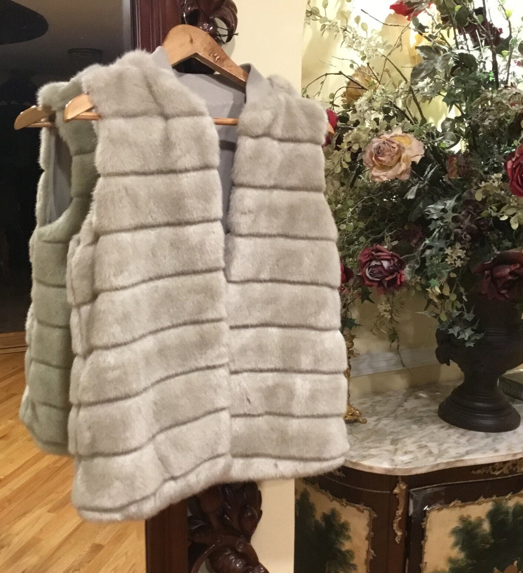 Faux Fur Waistcoat size S