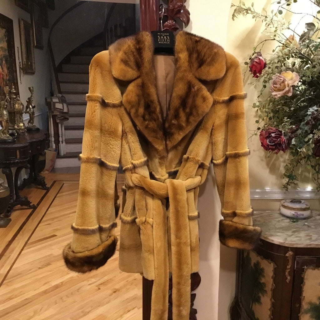 Stunning Whiskey ￼Mink Coat / Jacket SZ S/M Lite and Soft.