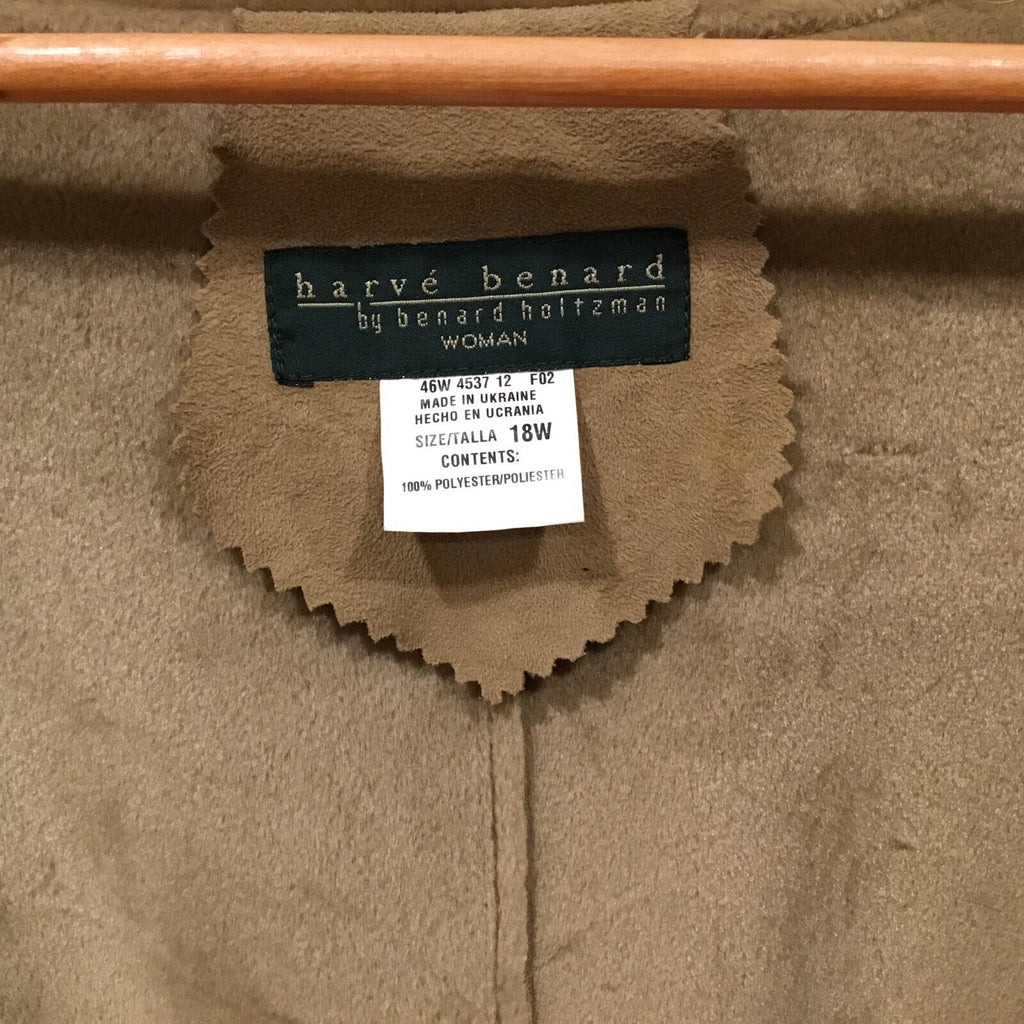 ￼COAT FAUX  SUEDE SZ 18 W