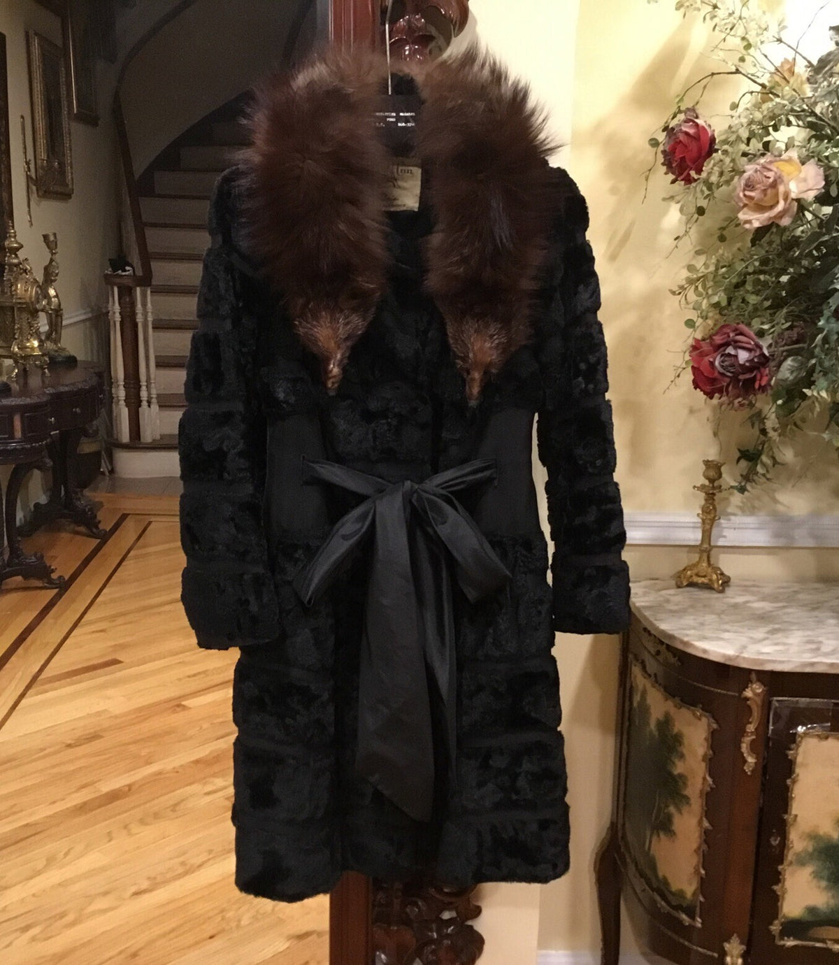 Vintage One of a kind ￼Georges Retro Time PARIS Black Coat French Lilli Ann  XS