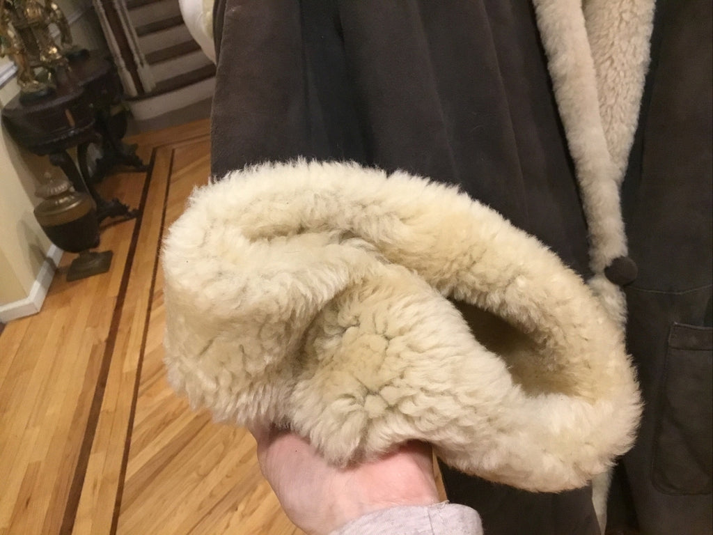 Vintage Sheepskin Shearling Coat M