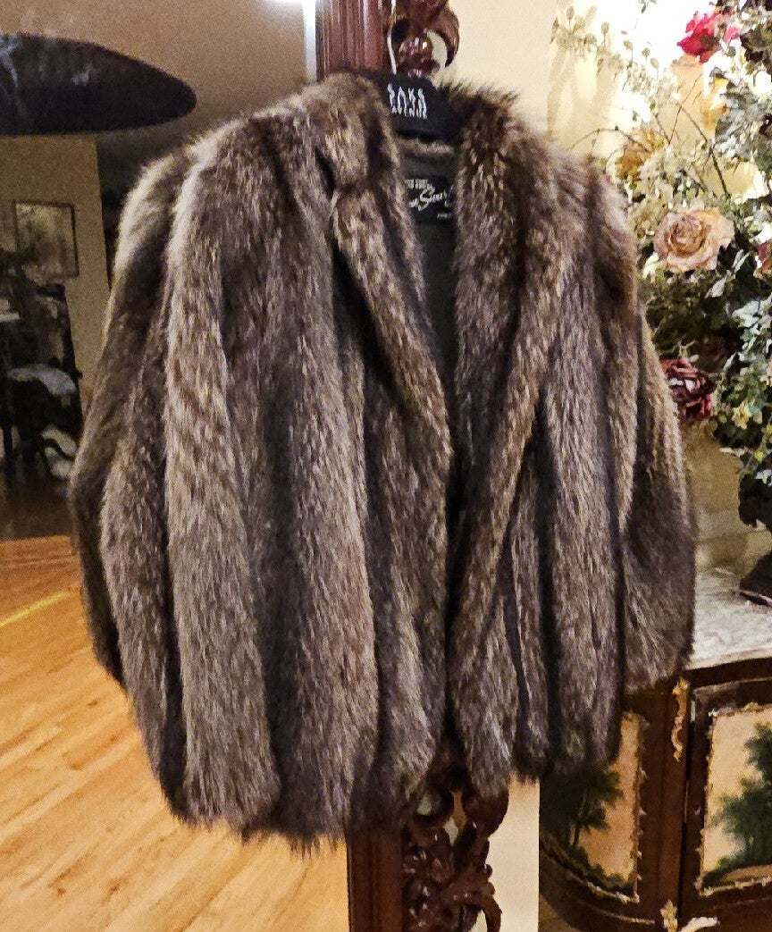 Raccoon Coat/ Jacket- Size M