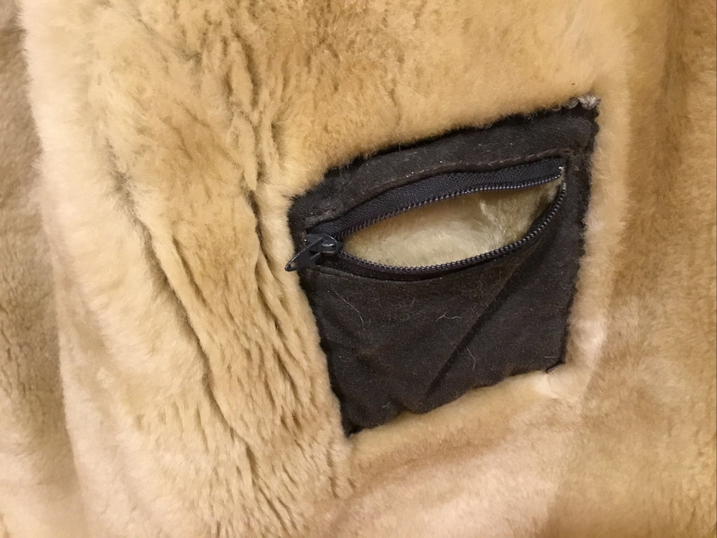 Vintage Sheepskin Shearling Coat M