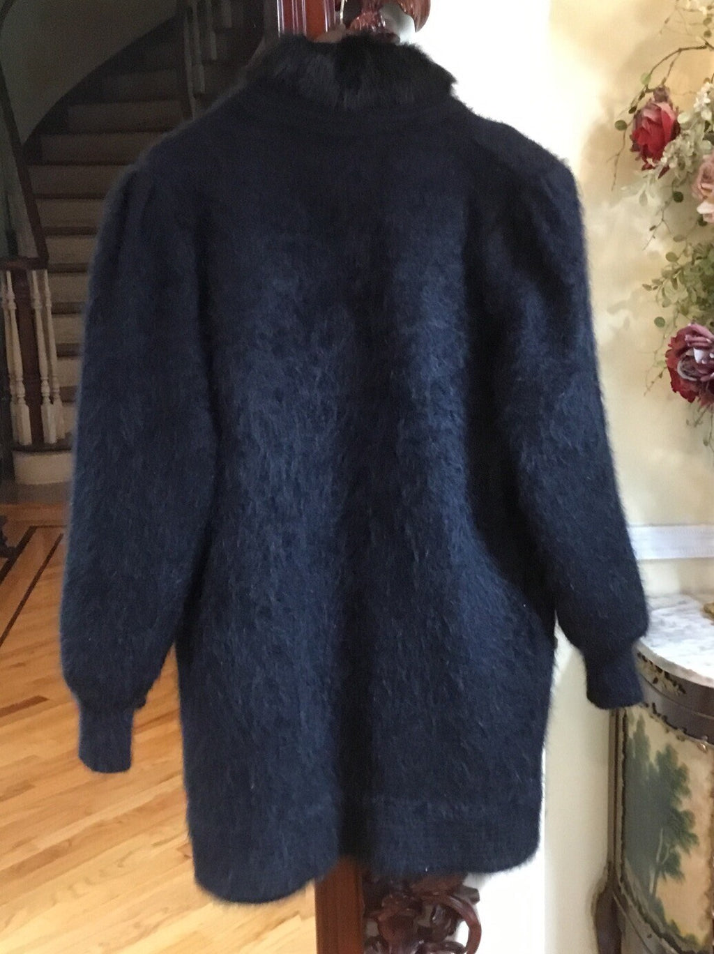 Mink, Angora fur long sweater jacket. Beautiful Jacket.  Sz M