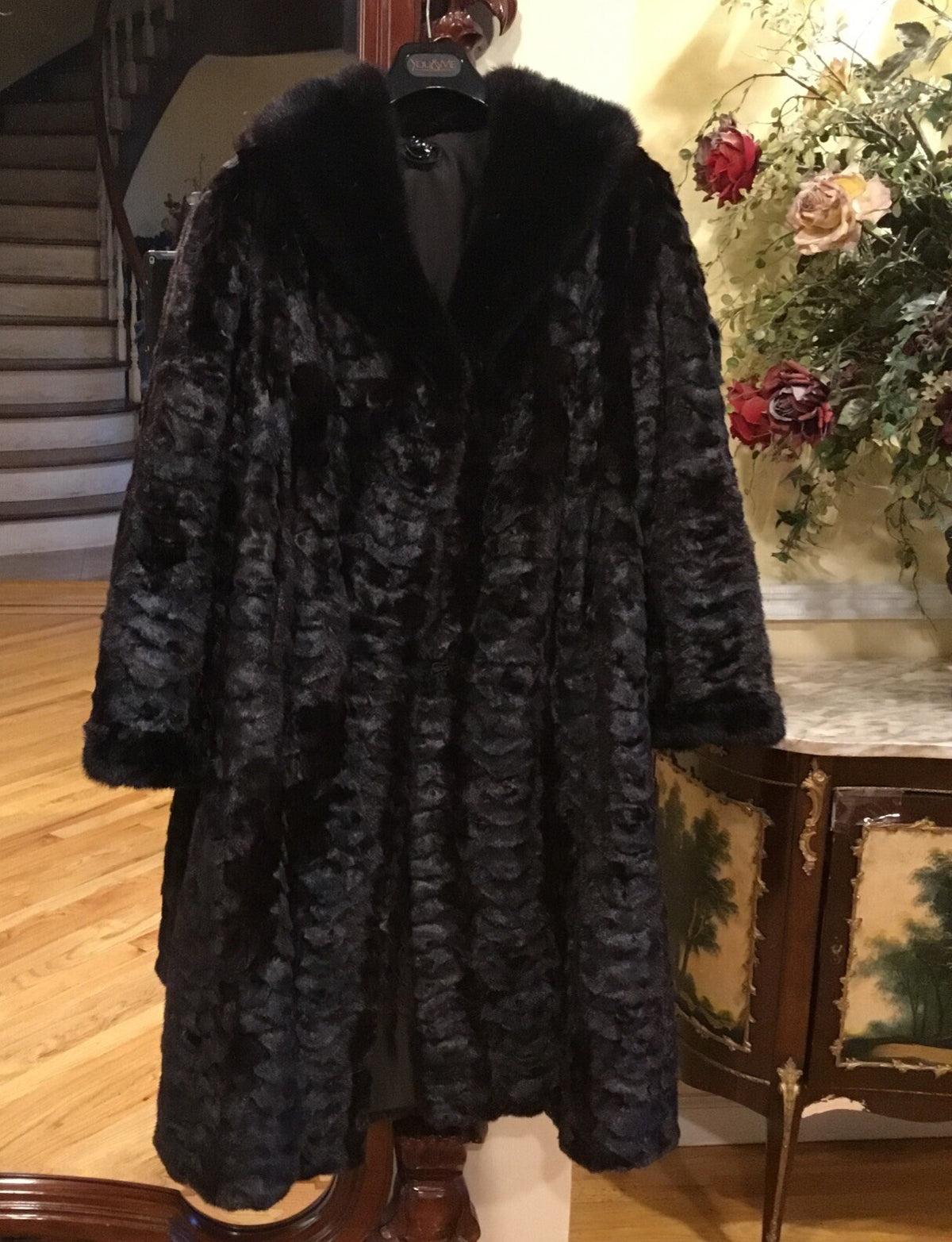 Mink Coat Black Gorgeous ￼- Size M
