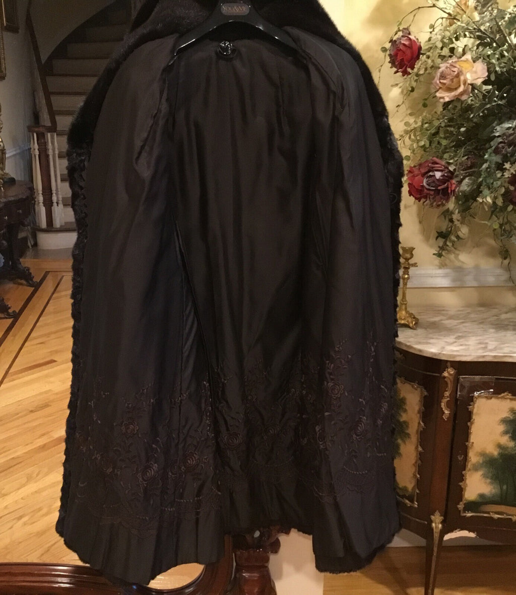 Mink Coat Black Gorgeous ￼- Size M