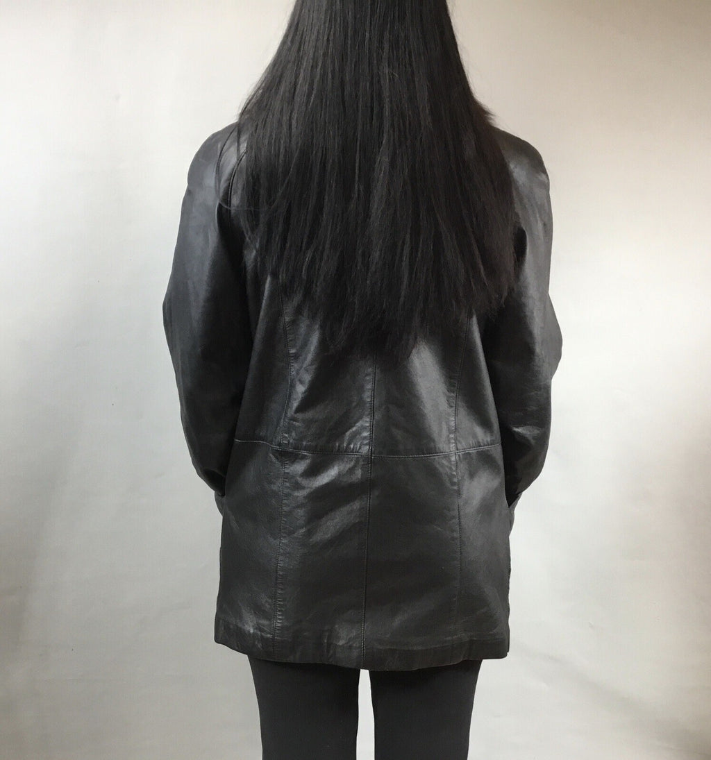 Leather￼ ￼And Fox  Coat  Coat Sz  M