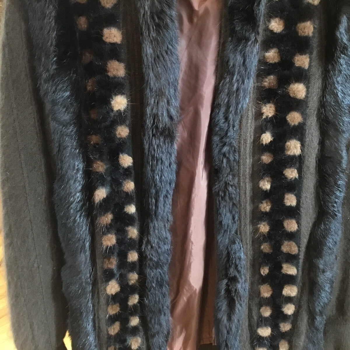 CASHE, ￼Mink, Angora fur long sweater jacket. Beautiful Jacket. size￼ M/L