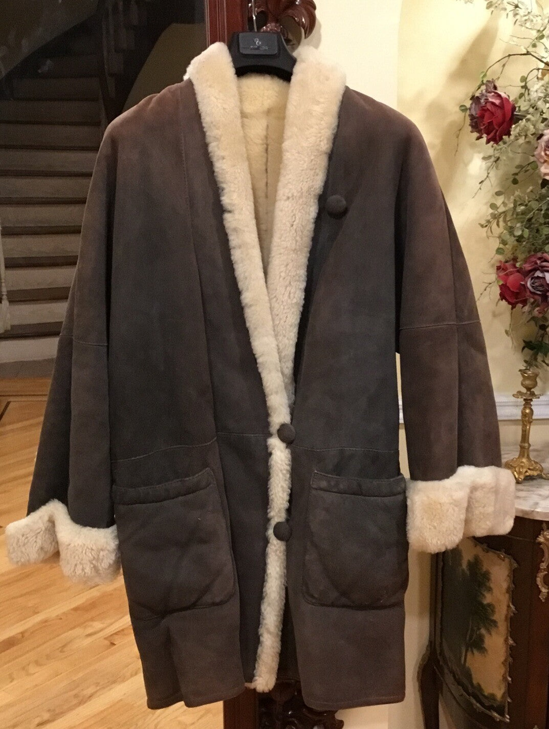 Vintage Sheepskin Shearling Coat M