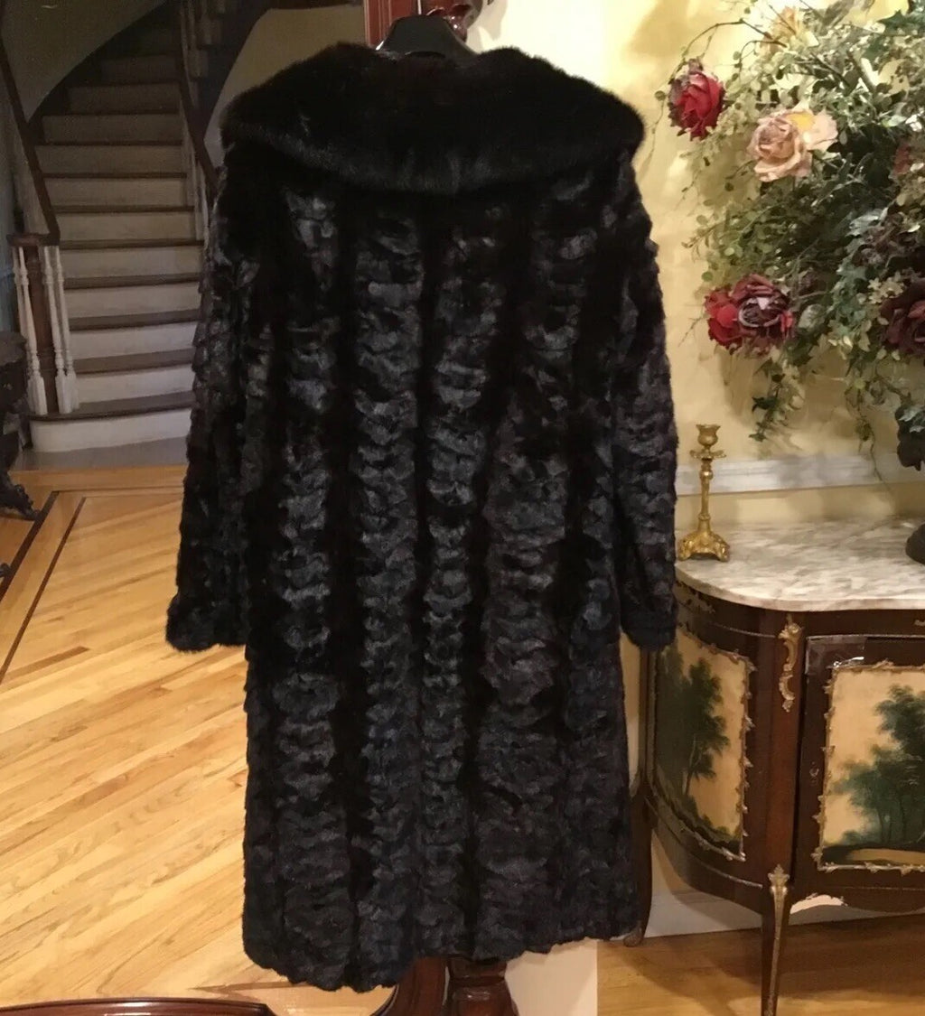 Mink Coat Black Gorgeous ￼- Size M