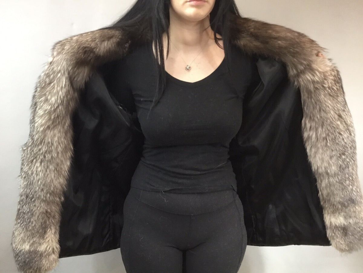 Leather￼ ￼And Fox  Coat  Coat Sz  M