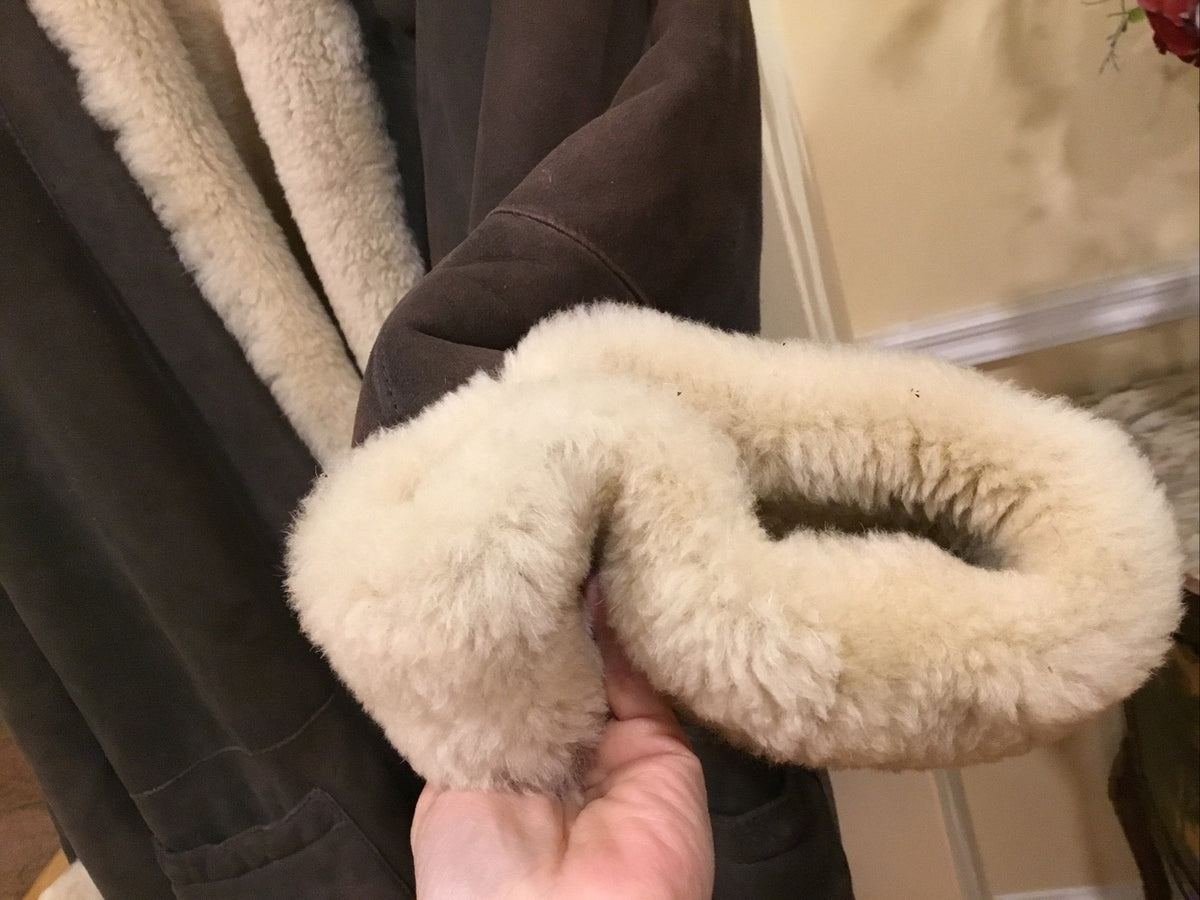 Vintage Sheepskin Shearling Coat M