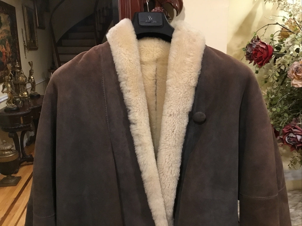 Vintage Sheepskin Shearling Coat M