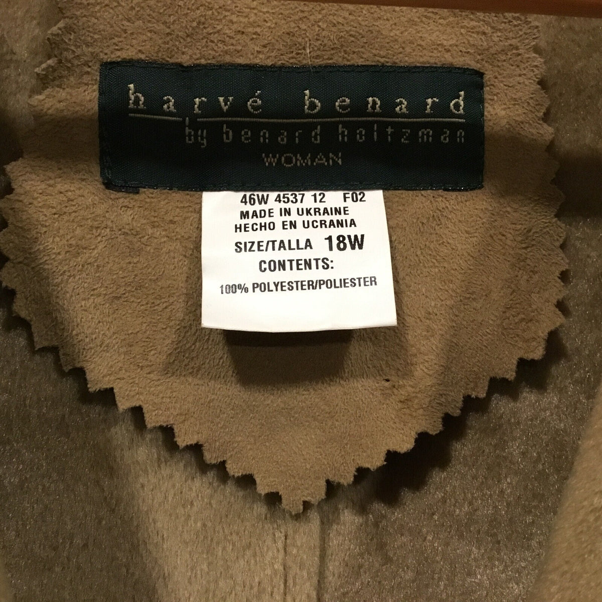 ￼COAT FAUX  SUEDE SZ 18 W