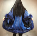 Women’s Luxury Real Fox And Leather ￼ Coat Jacket Beautiful Look Size M