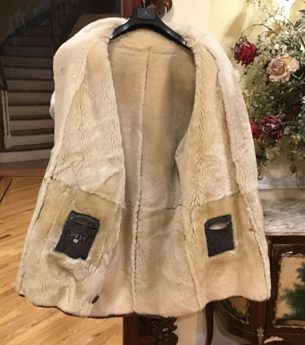 Vintage Sheepskin Shearling Coat M