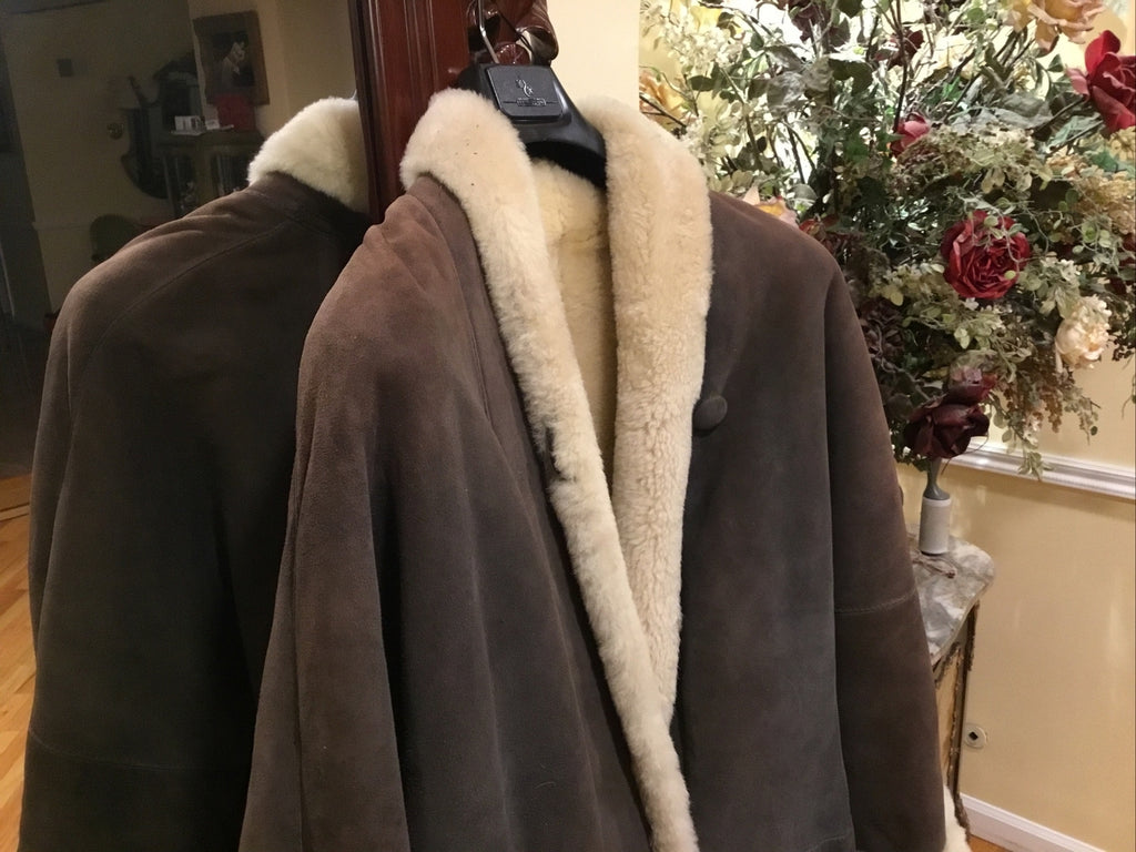 Vintage Sheepskin Shearling Coat M