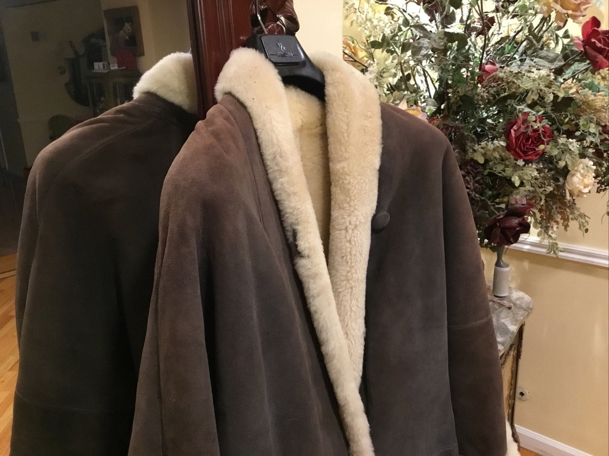 Vintage Sheepskin Shearling Coat M