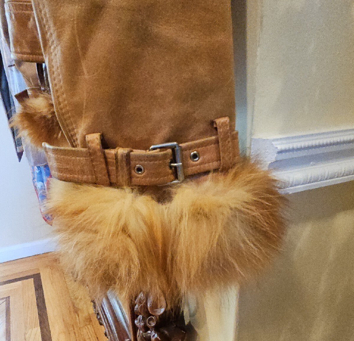 BURBERRY REAL RED FOX FUR JACKET  FOX COAT SIZE 38
