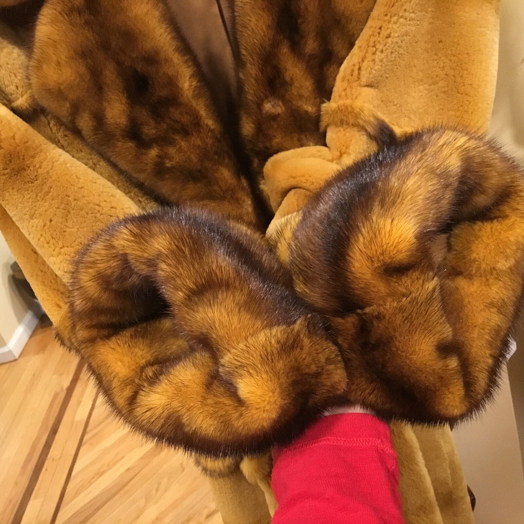 Stunning Whiskey ￼Mink Coat / Jacket SZ S/M Lite and Soft.