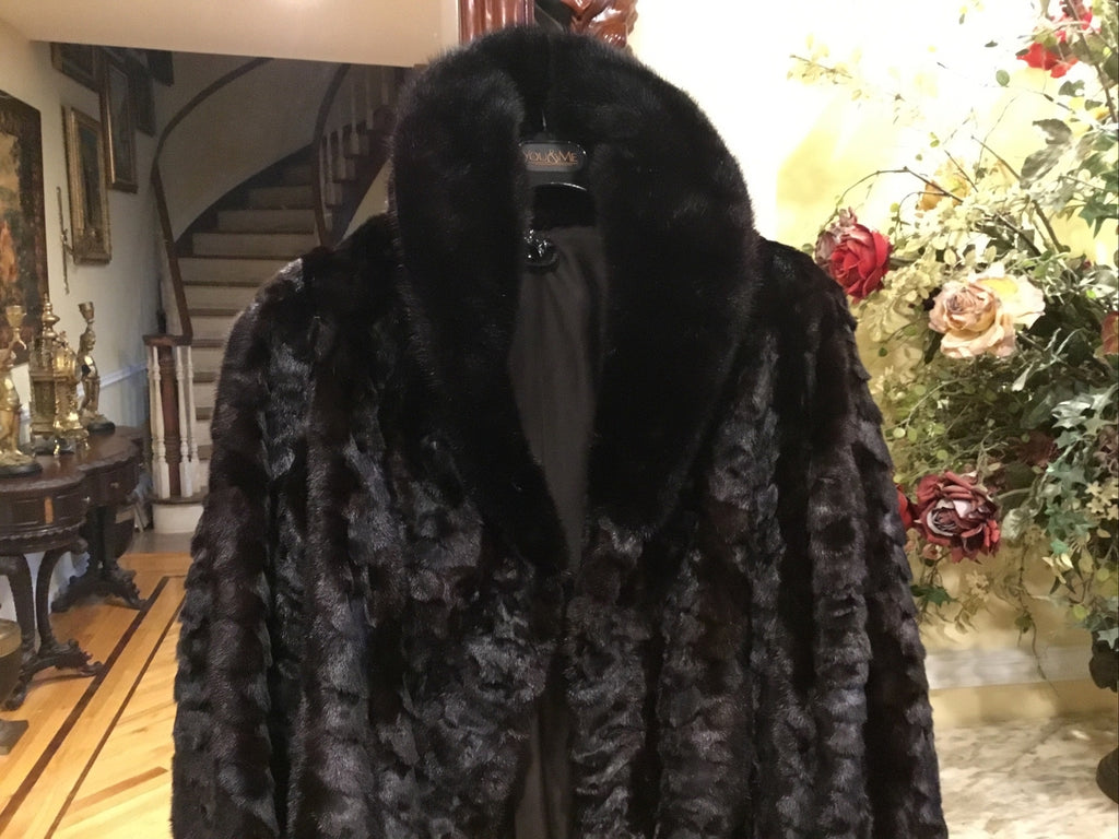 Mink Coat Black Gorgeous ￼- Size M